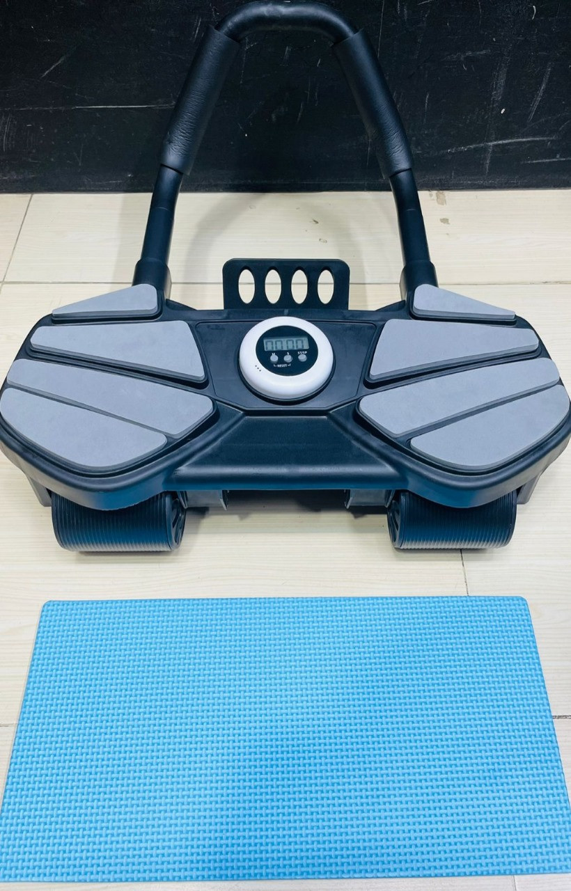 4 Wheels New Abdominal Exercise Roller With Digital Meter– নিজের ঘরেই গড়ে তুলুন আপনার পার্সোনাল জিম!
